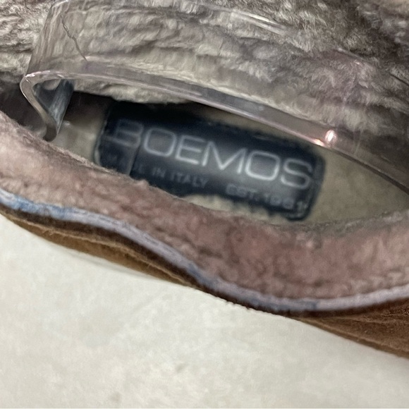 Boemos Fur Lined Suede Ankle Boots womens measures 9.1 inches inside sole 6.5-7 - Picture 5 of 9